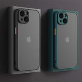 Shockproof Matte Clear Hard Case For iPhone