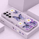 Purple Butterflies Soft Case For Samsung