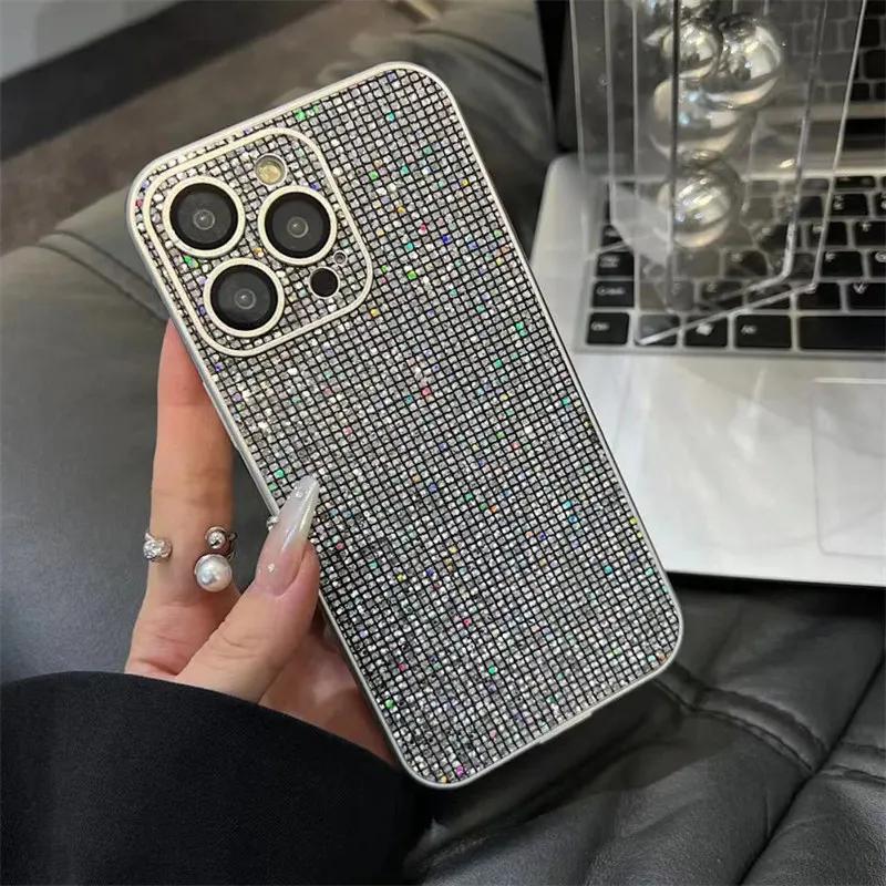 Glitter Rhinestone Full Lens Protection Case For iPhone