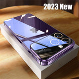 Temper Glass Transparent Case for iPhone