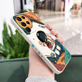 Astronaut Liquid Silicone Case For Samsung