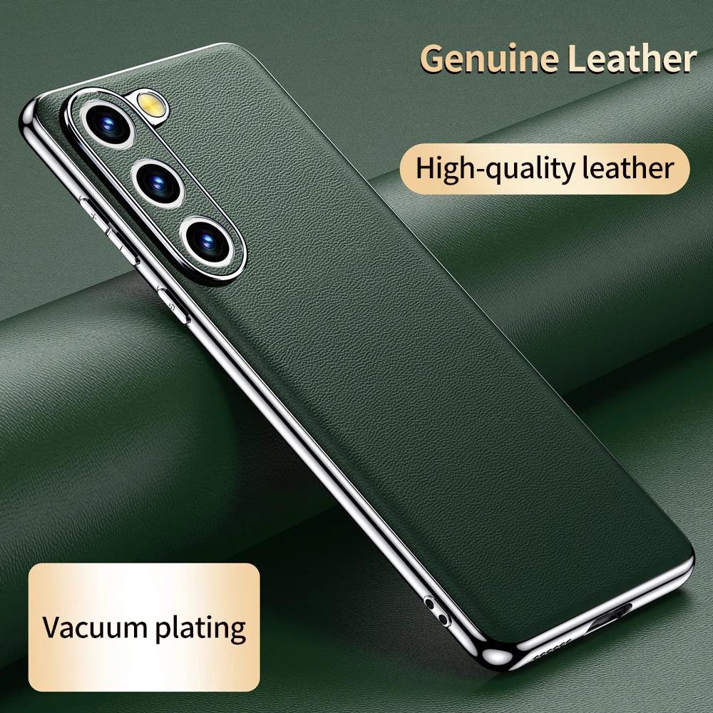 Genuine Cowhide Leather Phone Case for Samsung Galaxy