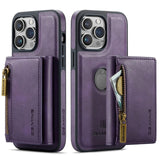 2 In 1 Detachable Magnetic Leather Wallet Case For iPhone