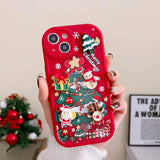 Elk Snowman Soft Silicone Christmas Case For iPhone