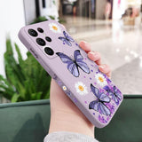 Purple Butterflies Soft Case For Samsung