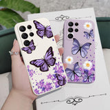 Purple Butterflies Soft Case For Samsung