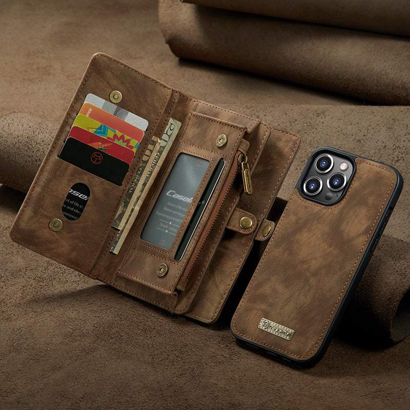 Vintage Multifunction Wallet Leather Case For iPhone