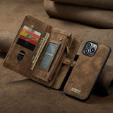 Vintage Multifunction Wallet Leather Case For iPhone