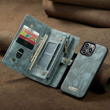 Vintage Multifunction Wallet Leather Case For iPhone