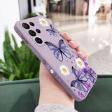 Purple Butterflies Soft Case For Samsung