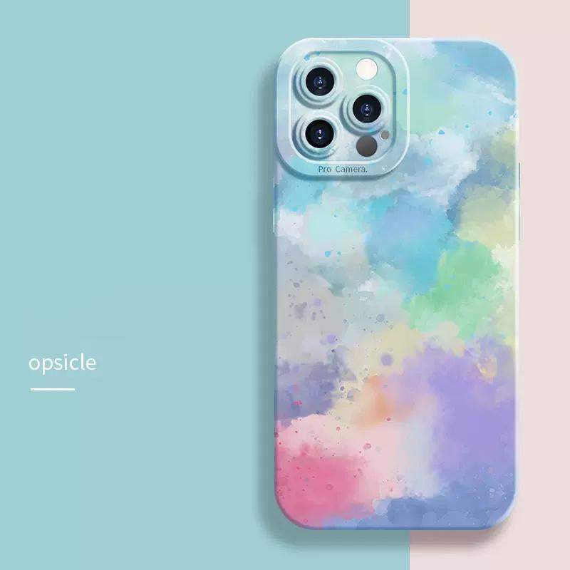 Oil Painting Flower Silicone Case For iPhone