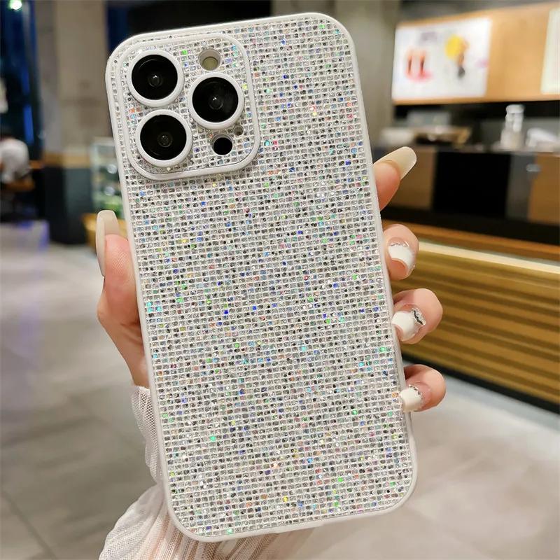 Glitter Rhinestone Full Lens Protection Case For iPhone