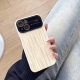 Wood Lens Protector Shockproof Case For iPhone