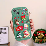 Elk Snowman Soft Silicone Christmas Case For iPhone