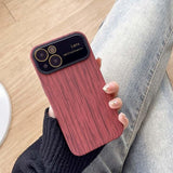 Wood Lens Protector Shockproof Case For iPhone