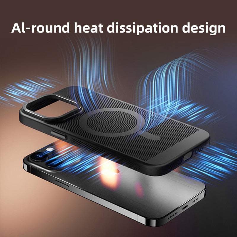 Breathable Magnetic Hard Case For iPhone