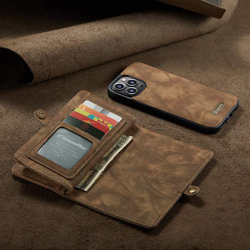 Vintage Multifunction Wallet Leather Case For iPhone