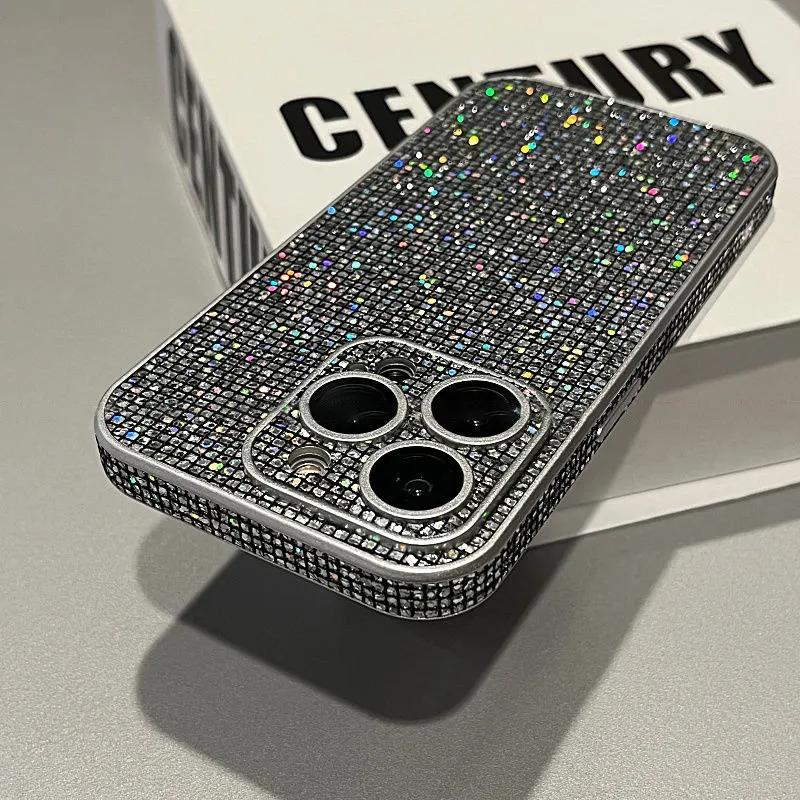 Glitter Rhinestone Full Lens Protection Case For iPhone