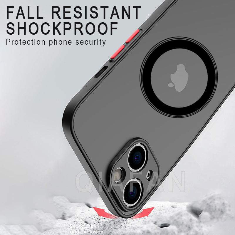 Magnetic Matte Shockproof Case For iPhone