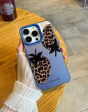 Leopard Print Strawberry Matte Laser Case For iPhone