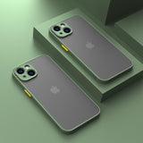 Shockproof Matte Clear Hard Case For iPhone