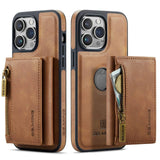 2 In 1 Detachable Magnetic Leather Wallet Case For iPhone