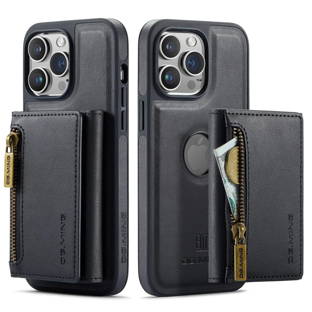 2 In 1 Detachable Magnetic Leather Wallet Case For iPhone