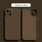 Square Liquid Silicone Case For iPhone Cover