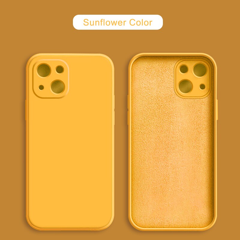 Square Liquid Silicone Case For iPhone Cover