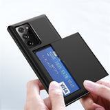 2 in 1 Slide Card Slot Wallet  Case For Samsung Galaxy