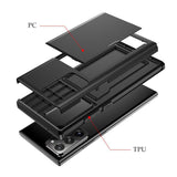 2 in 1 Slide Card Slot Wallet  Case For Samsung Galaxy