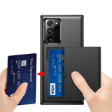 2 in 1 Slide Card Slot Wallet  Case For Samsung Galaxy