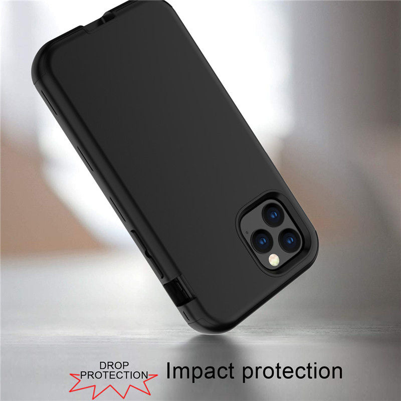 3 in 1 Hybrid Armor Shockproof Phone Case For iPhone