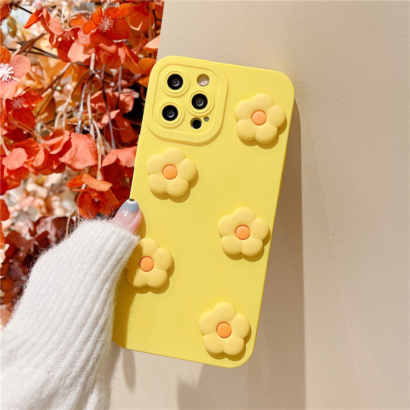 3D Cartoon Flower Cute Silicone Soft Case for iphone