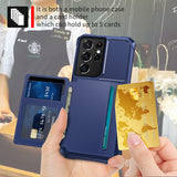 Leather Wallet Armor Shockproof Case for Samsung Galaxy