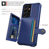 Leather Wallet Armor Shockproof Case for Samsung Galaxy