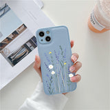 Cute Flowers Leather Case For iPhone