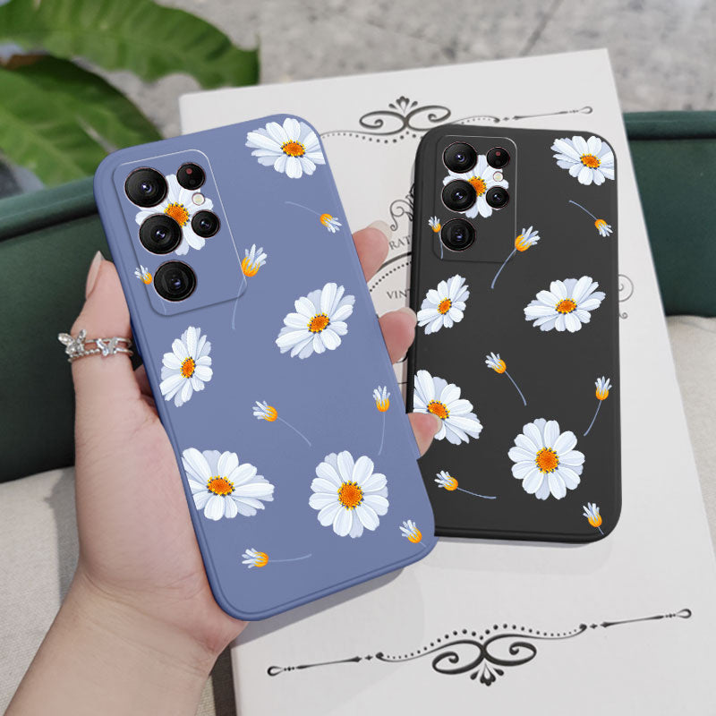 Daisies Flying Silicone Case For Samsung Galaxy