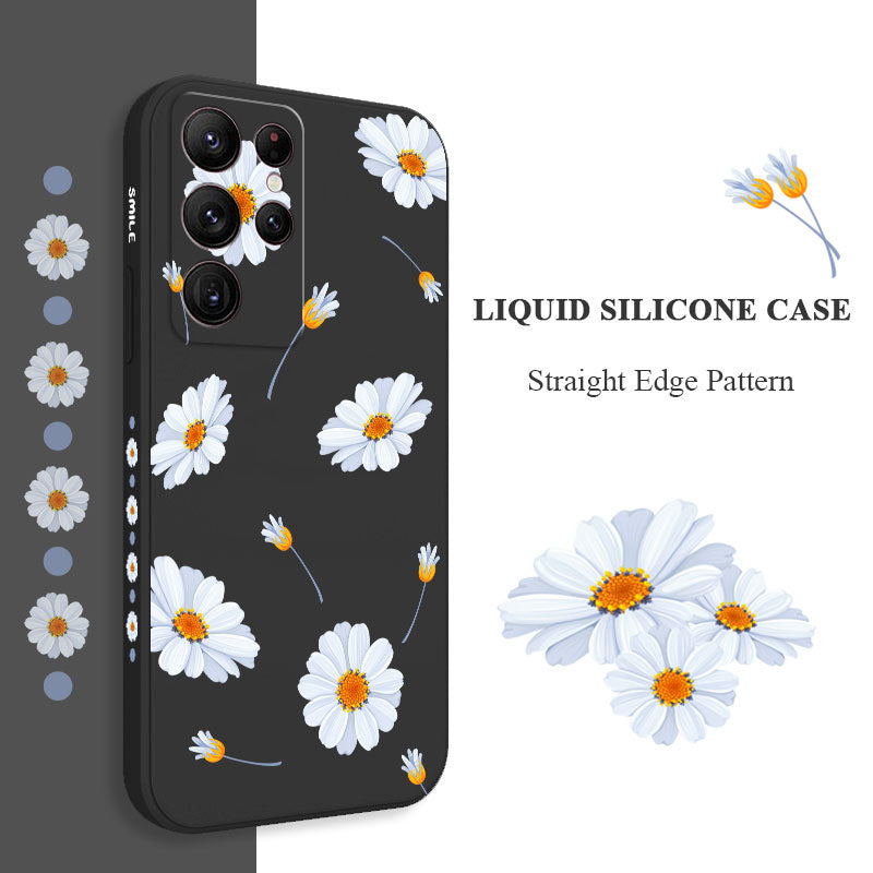 Daisies Flying Silicone Case For Samsung Galaxy