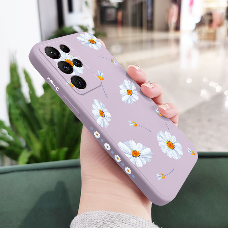 Daisies Flying Silicone Case For Samsung Galaxy