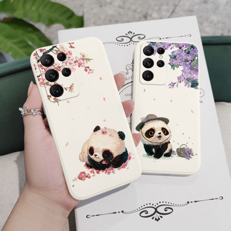 Flower Panda Phone Case For Samsung Galaxy