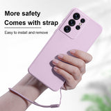 Silicone Wrist Strap Lanyard Phone Case For Samsung