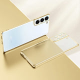 Plating Frame Transparent Silicone Case for Samsung