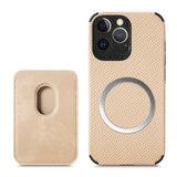 Fiber Texture Leather Wallet Cover For iPhone