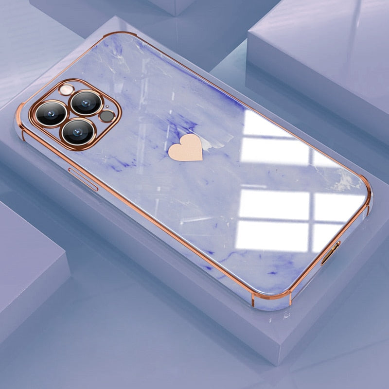 Marble Aesthetic Plating Case For iPhone