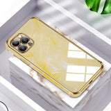 Marble Texture Plating Case For iPhone