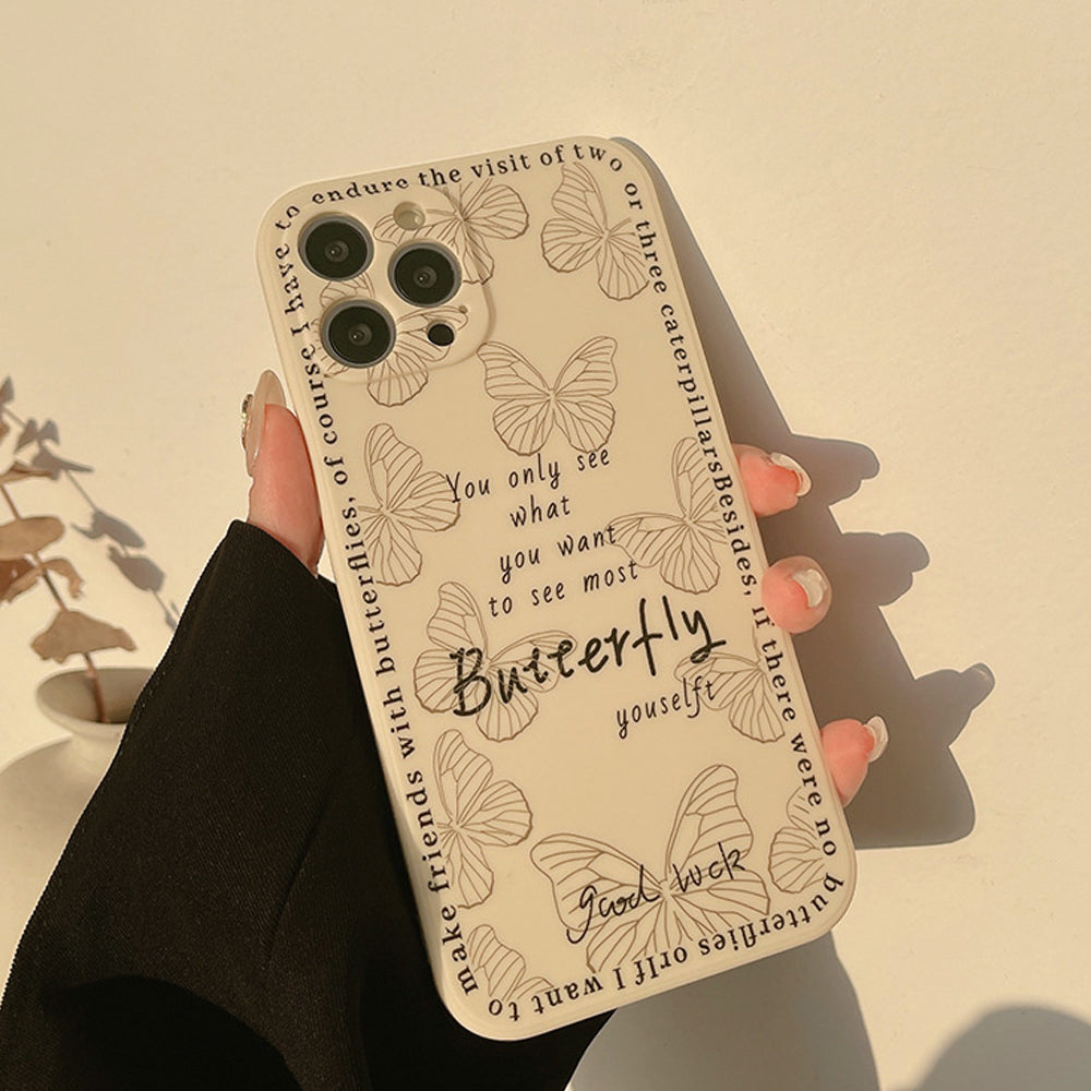 Original butterfly shockproof cute cartoon case for iphone