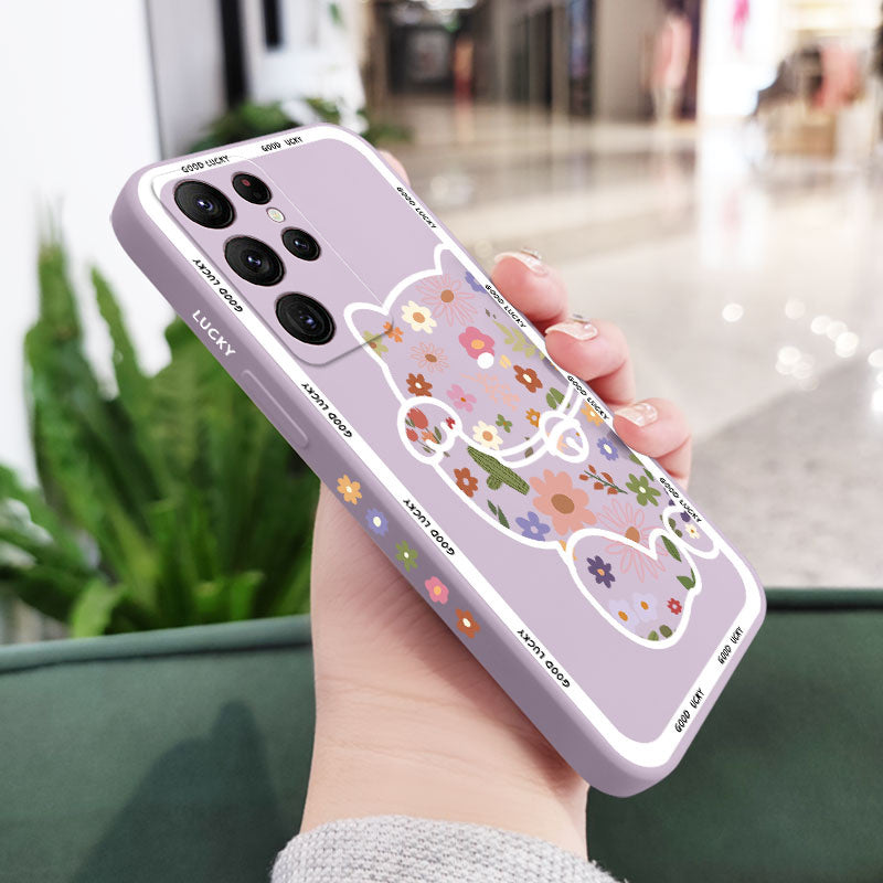 Pattern Rabbit Cat Phone Case For Samsung Galaxy