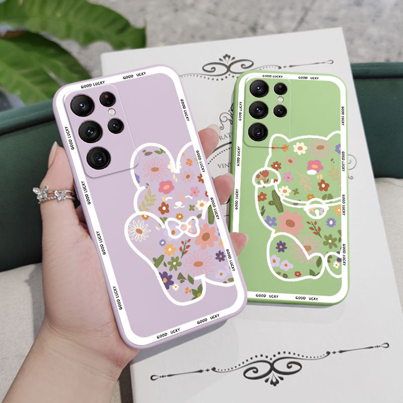 Pattern Rabbit Cat Phone Case For Samsung Galaxy