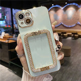 Plating Metal Holder Wrist Bracket Phone Case For iPhone